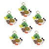Glass Seed Beaded Pendants PALLOY-MZ01293-01-1
