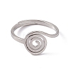 201 Stainless Steel Vortex Adjustable Ring for Women RJEW-C045-07P-2