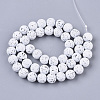 Spray Painted Natural Lava Rock Beads Strands G-N0324-D-10-2