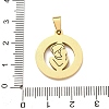 Mother's Day 304 Stainless Steel Enamel Pendants STAS-F368-02B-G-3