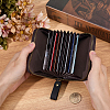 Rectangle Leather Credit Card Wallets for Women Men AJEW-WH20001-31C-3