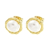 Brass Ear Studs X-EJEW-P2261-46G-04-1