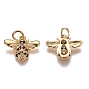 Brass Micro Pave Cubic Zirconia Charms ZIRC-G153-31G-1