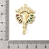Brass Pave Cubic Zirconia Religion Jexus Crucifix Cross Links Connector Charms KK-H267-100G-01-3