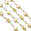 1M Handmade 304 Stainless Steel Starfish Link Chains AJEW-JB01615-03-1