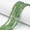 Electroplate Transparent Glass Beads Strands EGLA-A034-T6mm-E01-1