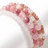 4Pcs 4 Style Natural Mixed Gemstone Beaded Stretch Bracelets Set BJEW-JB09263-3