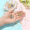 600Pcs 6 Styles Transparent Glass Twist Bugle Beads EGLA-YW0005-82-4