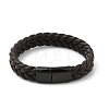 Ion Plating(IP) Braided Microfiber Leather Cord Bracelets for Men BJEW-Z081-13EB-01-4