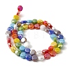 Electroplated Glass Beads Strands EGLA-A048-01A-5