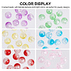 60Pcs 6 Colors Transparent Crackle Acrylic Beads CACR-AR0001-01-4