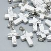 Natural Howlite Pendants G-T080-16-1