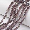 Electroplate Transparent Glass Beads Strands EGLA-A034-T2mm-S08-1