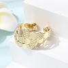 Brass Cuff Open Rings RJEW-F215-04G-5