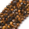 Faceted Natural Tiger Eye Beads Strands G-K066-01-6mm-01-1