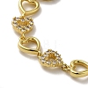 Rack Plating Brass Micro Pave Clear Cubic Zirconia Necklaces KK-R158-14G-1-2