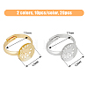 20Pcs 2 Colors Adjustable Brass Sieve Ring Settings KK-HY0003-21-2