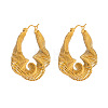 Twist 304 Stainless Steel Hoop Earrings JE2678-1-6