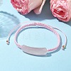 Adjustable Tube Natural Gemstone Braided Bracelets for Women BJEW-JB11006-4