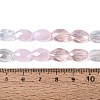 Electroplate Imitation Jade & Opaque & Transparent Glass Beads Strands EGLA-Q135-8x11MM-01B-5