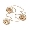 Flower Alloy Pendant Necklaces & Stud Earrings Sets FS-WGA42C5-09-2