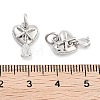 Brass with Clear Cubic Zirconia Charms KK-P271-27P-3
