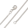 1.5mm Rack Plating Brass Serpentine Chain Necklaces for Women Men MAK-L044-12P-4