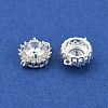 925 Sterling Silver Pave Clear Cubic Zirconia Connector Charms STER-P060-01S-2