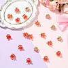 20Pcs Acrylic Flower Charms TACR-YW0003-18A-1