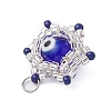 Beaded Star Eye Charms PALLOY-MZ00574-5