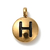304 Stainless Steel Black Enamel Charms STAS-R009-01G-H-1