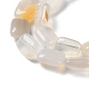 Natural White Agate Beads Strands G-K357-D20-01-4