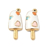 304 Stainless Steel Enamel Pendants STAS-K295-57G-02-1