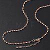 Brass Singapore Chains Necklaces for Women NJEW-D302-36RG-3