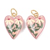 Printed Opaque Acrylic Pendants SACR-P036-01F-G-1