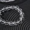 Natural Quartz Crystal Round Beaded Stretch Bracelets GG-CBA12F1-02E-12-3