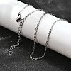 Non-Tarnish 304 Stainless Steel Cable Chain Necklace X-STAS-T040-PJ204-70-2