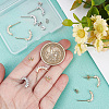 12Pcs 2 Styles Brass Stud Earring Findings KK-BBC0028-22-3