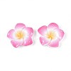 Plumeria Flower Opaque Resin Cabochons CRES-T025-30D-02-1