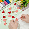 42Pcs 3 Colors Wool Yarn Heart Ornament Accessories AJEW-FG0004-03-3