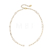 Brass Paperclip Chain Twisted Chain Necklace Making AJEW-JB01543-1