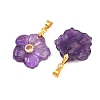 Natural Amethyst Carved Pendants G-A315-01G-03-2