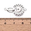 Brass Micro Pave Clear Cubic Zirconia Fold Over Clasps KK-Q074-18P-3