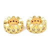 Brass Micro Pave Clear Cubic Zirconia Rondelle European Beads KK-C142-04A-G-1