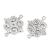 Brass Micro Pave Clear Cubic Zirconia Connector Charms CU-CBA7BFE-03F-P-2