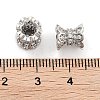 Brass Micro Pave Clear Cubic Zirconia Beads KK-P271-39B-02-3