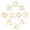 10 Sheets 10 Styles Self Adhesive Brass Stickers DIY-SC0015-27G-1