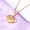 Heart 304 Stainless Steel Pendant Necklaces NJEW-H059-17G-2