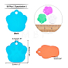 18Pcs 9 Colors Aluminum Alloy Pendants ALUM-AR0001-02-5
