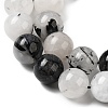 Natural Black Rutilated Quartz Beads Strands G-D295-8mm-01-4
